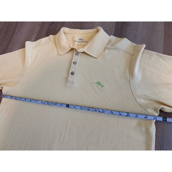 Tommy Bahama Mens Short Sleeve Polo Shirt Yellow Golf Island Vacation Large - Picture 6 of 6